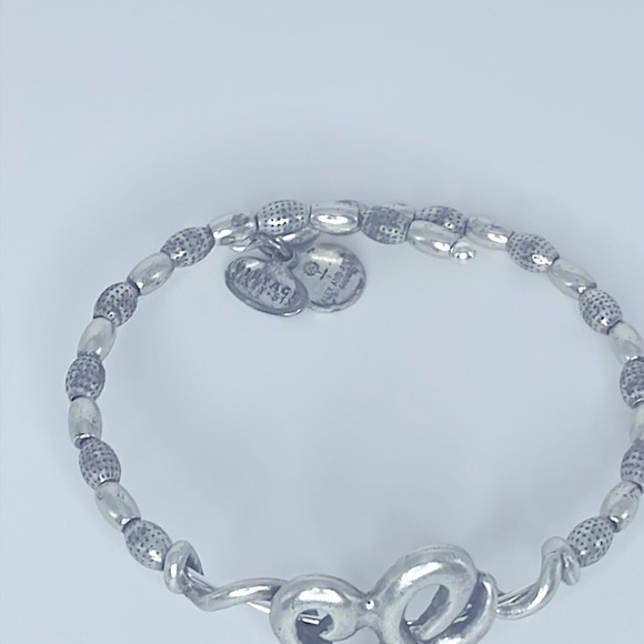 ALEX AND ANI Vintage Sixty-Six Woven Heart & Beaded Wrap Bracelet - Picture 2 of 3